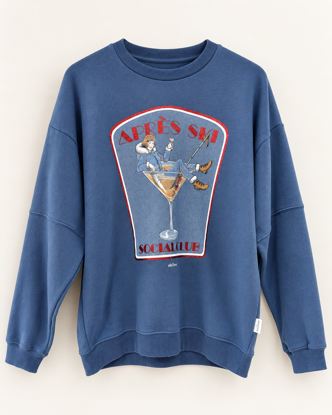 Sudadera Vintage Índigo Azul