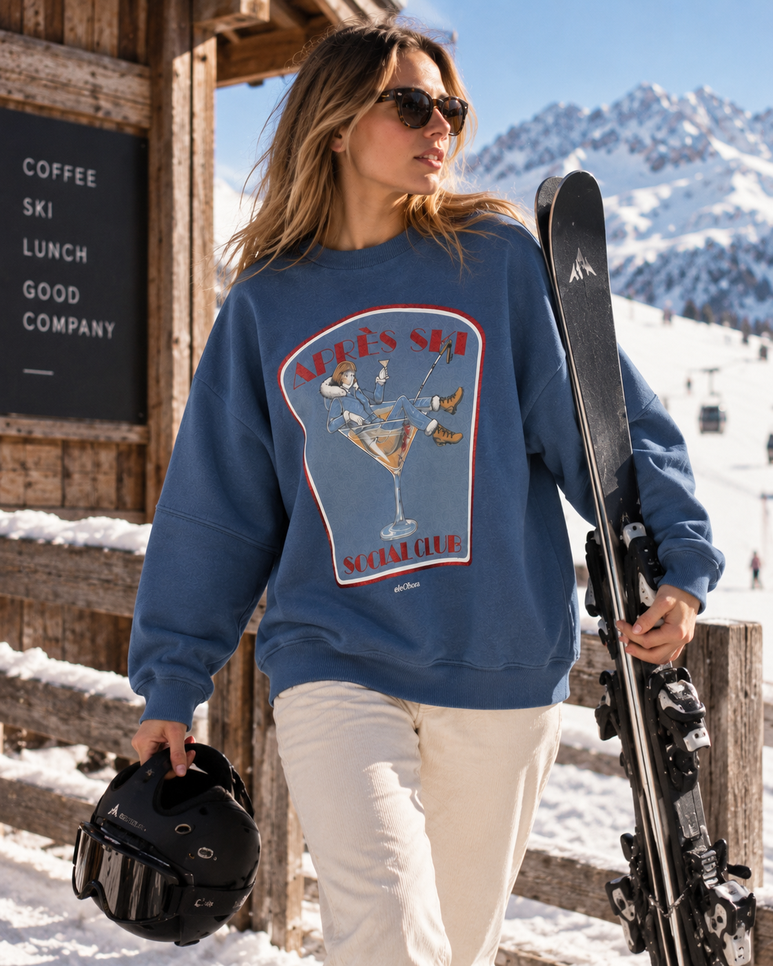 Sudadera Vintage Índigo Azul