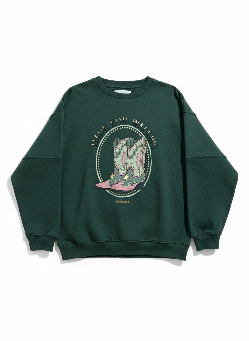 Sudadera Botas Verde Botella