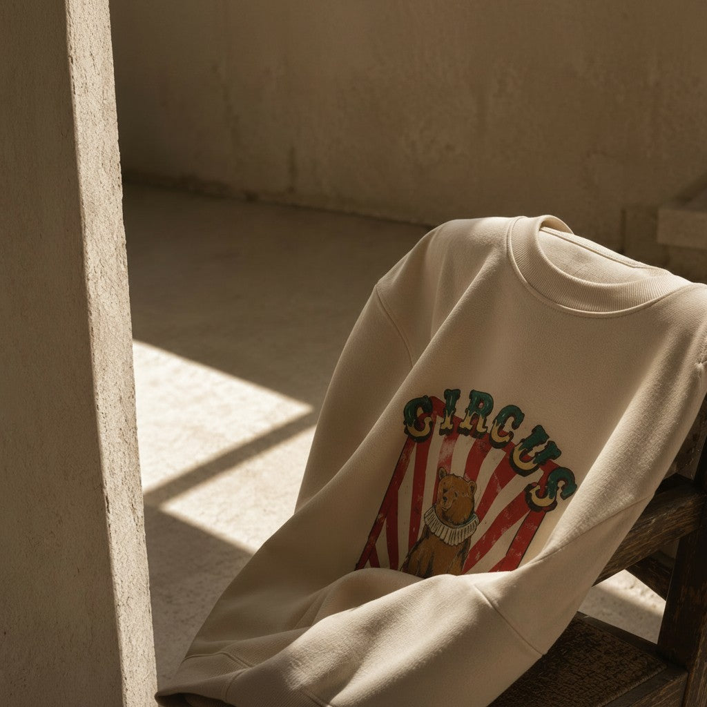 eleOnora — Sudadera Oso Equilibrista, fotografía editorial